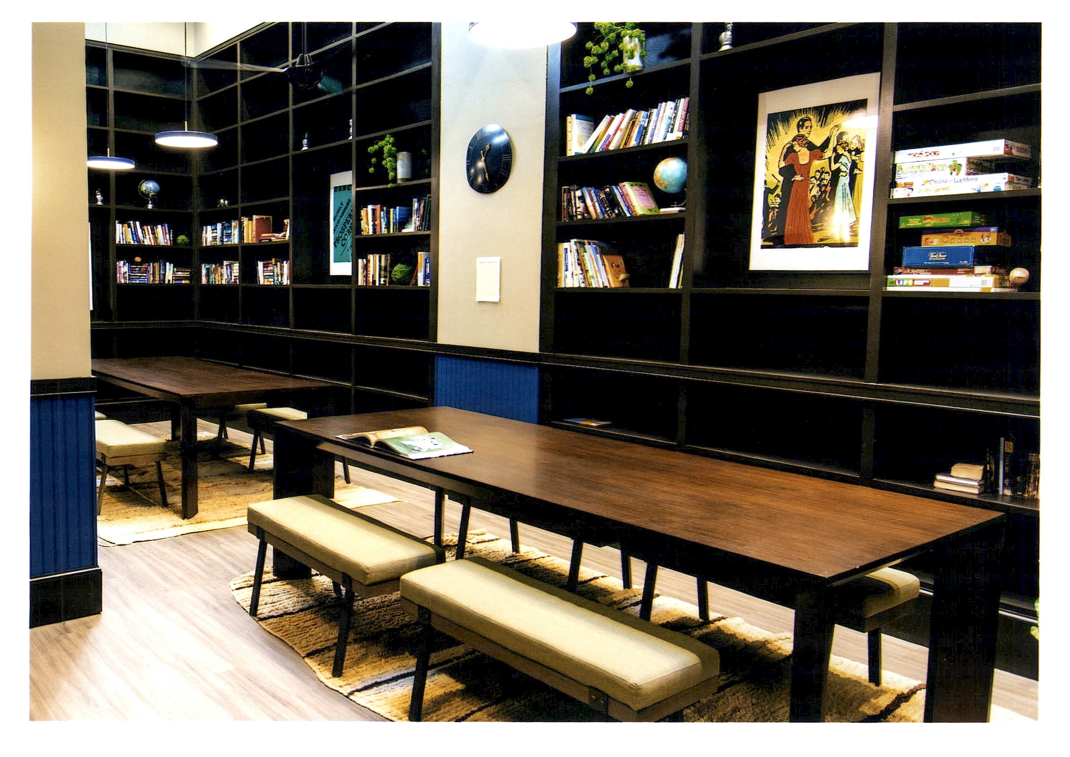 After: lounge area for residents in the lobby.